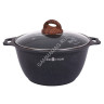 Кастрюля алюм. литая а/приг. Kukmara "Granit Ultra Induction" blue 4,0л Стекл.кр. кгги42а *1/3