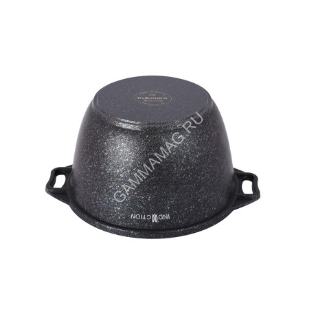 Кастрюля алюм. литая а/приг. Kukmara "Granit Ultra Induction" blue 4,0л Стекл.кр. кгги42а *1/3
