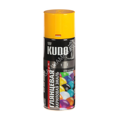 Эмаль-аэрозоль желтый 520/270 мл RAL 1018 KUDO *1/12