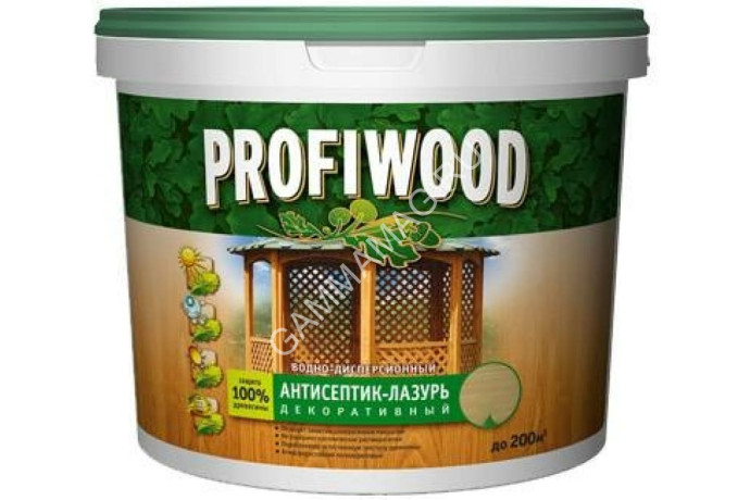 Антисептик-лазурь для дерева полиакриловый белый 2,5 кг PROFIWOOD *1/4
