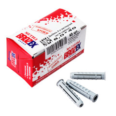 Дюбель 4-х распорный нейлон тип N BROZEX 8*40 коробка (40шт) *10