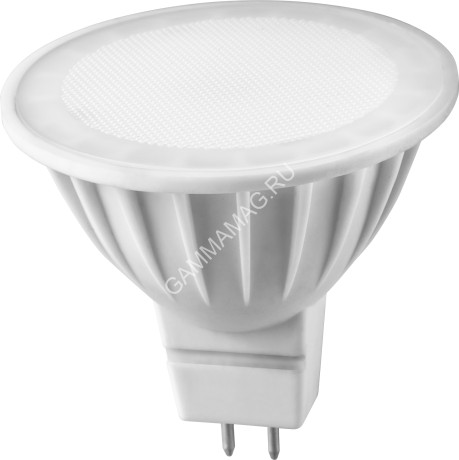 Лампа светодиодная 5W GU5,3 рефлектор 3К теплый MR16 ОНЛАЙТ 71637 *10/200