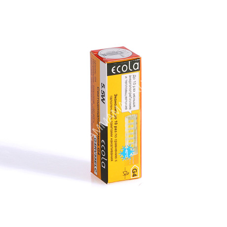 Лампа светодиодная капсульная 5,5W-220V G4 4K нейтральный Ecola 57x16 G4RV55ELC *10/100