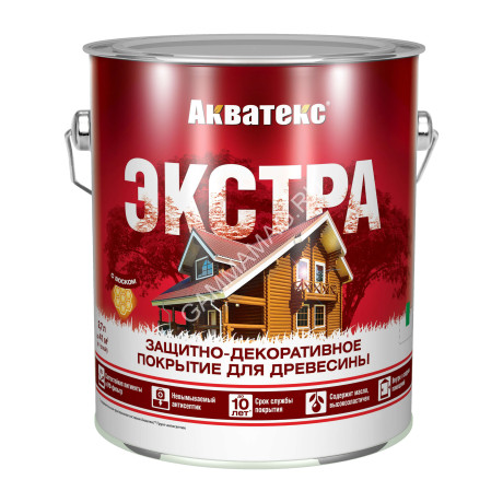 Защитно-декоративное покрытие для древесины алкидное тик 2,7 л Акватекс-ЭКСТРА *1/4/144