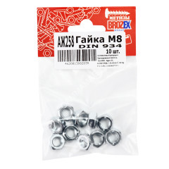 Гайка М8 DIN 934 BROZEX (10шт) *10/100