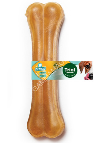 Triol 0,08кг Косточка жевательная DENTAL из сыромятной кожи, 16см (уп. 1шт.) (10151143)