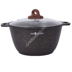 Кастрюля алюм. литая а/приг. Kukmara "Granit Ultra Induction"original 4,0л Ст.кр. кгои42а *1/3