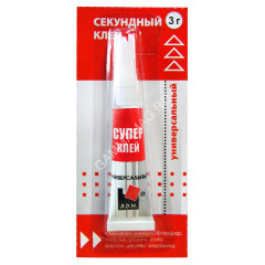 Клей 3г супер блистер A.D.M *12/288