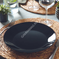 Тарелка стекло Luminarc "Lillie Black" мелк. d25см Черный V0461 *12