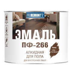 Эмаль ПФ-266 для пола красно-коричневая 1,9 кг Проремонт *1/6