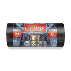 Мешки для мусора 200л*10шт толщ.60мкм Двухслойные "Броня" ПВД ВР-0012 "Ромашка" *8