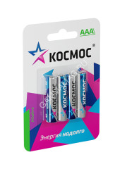 Элемент питания AAA (LR03) Космос Alkaline (блистер 4шт) *1/12/144