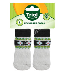 Носки (Triol) для собак Цветы, размер L