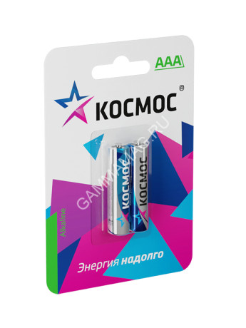 Элемент питания AAA (LR03) Космос Alkaline(блистер 2шт) KOSLR032BL *1/12/144