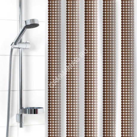 Штора для ванной "V-line" п/э 180*180см "Ритм" коричневая 6984-010-brown *1/40