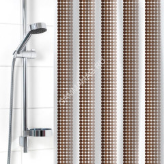 Штора для ванной "V-line" п/э 180*180см "Ритм" коричневая 6984-010-brown *1/40