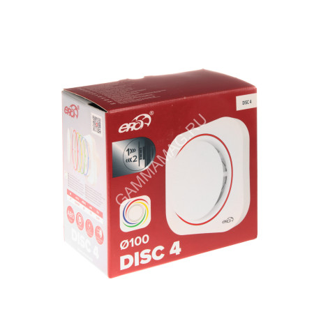 Вентилятор 100 DISC 4 ERA (_100мм, 80 м3/час, 160*160мм) *1/16
