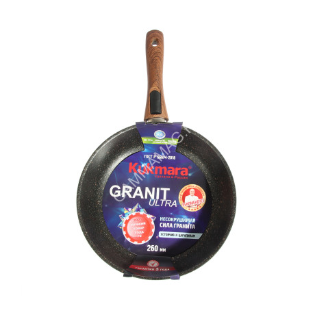Сковорода алюм. а/приг.литая Kukmara "Granit ultra" original d26см Съемн.руч. сго262а (Кукмор) *1/5