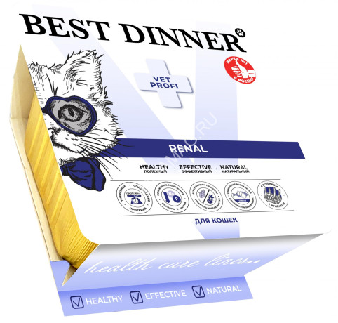 Best Dinner Vet Profi Renal 0,1кг (диета при почечной недостаточности) ягненок паштет для кошек (406517)