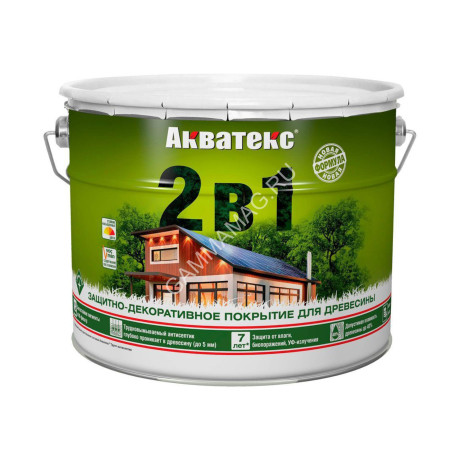 Защитно-декоративное покрытие для древесины алкидное тик 9 л АКВАТЕКС *1/55