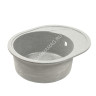 Мойка из искусственного камня овальная серая глянцевая AG3C3 570х465х180 AGATA *1
