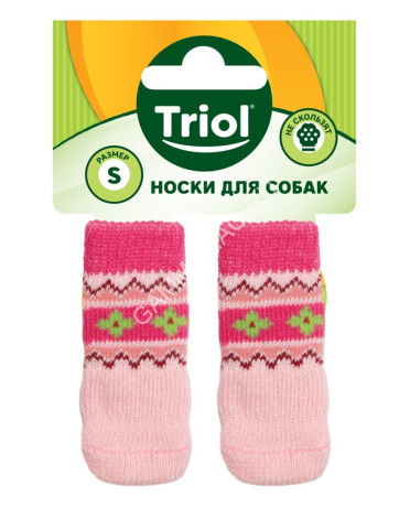 Носки (Triol) для собак Цветы, размер S