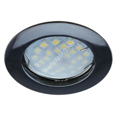 Светильник встраиваемый MR16 DL100 GU5.3 Ecola литой Черный Хром 24x75 FB1601EFF *10/100