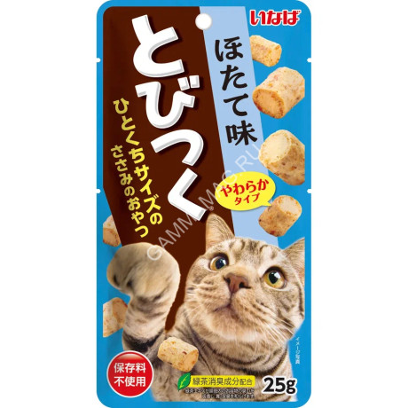Inaba Tobitsuku 0,025кг со вкусом морского гребешка лакомство для кошек