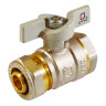 Кран шаровый 20х1/2"(_15) цанга/мама бабочка CTM (СТАНДАРТ) CWPF1220 *1/20