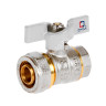 Кран шаровый 20х1/2"(_15) цанга/мама бабочка CTM (СТАНДАРТ) CWPF1220 *1/20
