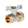 Кран шаровый 20х1/2"(_15) цанга/мама бабочка CTM (СТАНДАРТ) CWPF1220 *1/20