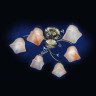 Люстра K1333/6 Кувшинки 6*60W E14 220V (h=320, диам 550) S=24м2 S=36м2 VERNER LIGHTING *1 *