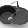 Мойка из искусственного камня овальная черная матовая AGATA 110/Q4 (730х450 мм)*1