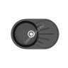 Мойка из искусственного камня овальная черная матовая AGATA 110/Q4 (730х450 мм)*1