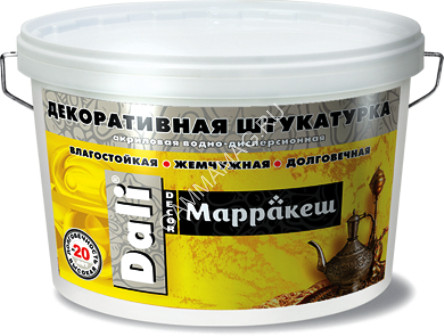 Покрытие акриловое декоративное 6 кг Марракеш DALI-DEKOR белый перламутр *1/60