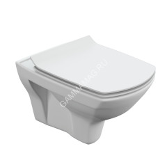 Унитаз подвесной CARINA XL CLEAN ON с кр.дюропл. slim lift , белый (S-MZ-CARINA-XL-COn-S-DL-w) *1