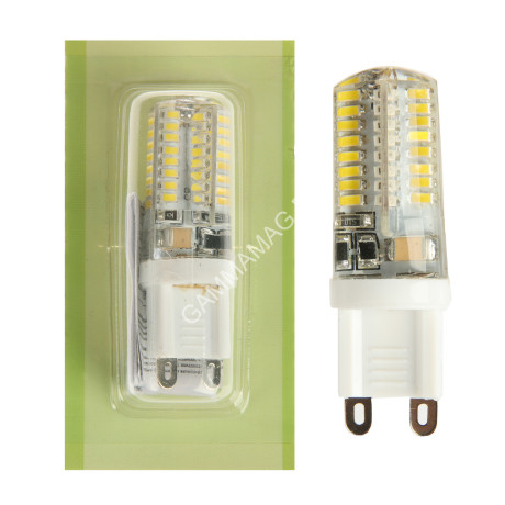 Лампа светодиодная капсульная 5W-220V G9 4К нейтральный силикон GENERAL 653700 *5/100/500