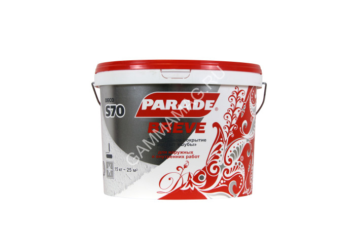 Покрытие акриловое декоративное Breve S70 с эффектом шубы белый 15 кг PARADE *1