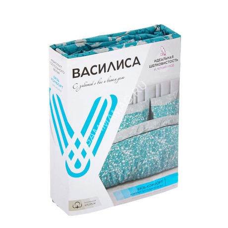 Постельное белье 2сп-М бязь Василиса 71188/1 Авиньон, наволочки 70*70 - 2шт *1/6