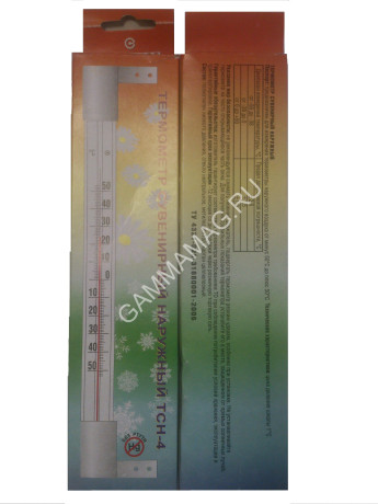 Термометр уличный (наружный) "Гвоздик" от -50°C до +50°C арт.ТСН-4 (карт.кор.) *1/50