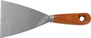 Шпатель малярный 100мм стальной ручка дерево (арт.1201100) "Korvus" *12/240