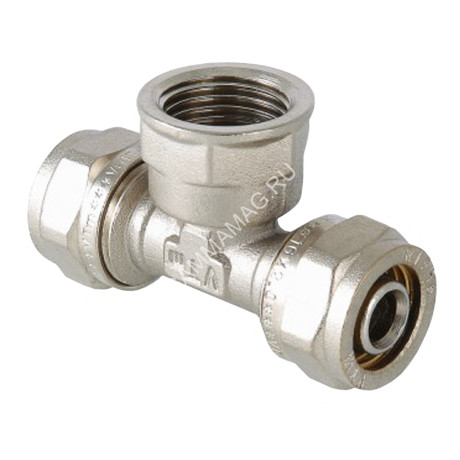 Тройник переходной 20х1/2"(_15)х20 цанга/мама VALTEC 332 *10/40