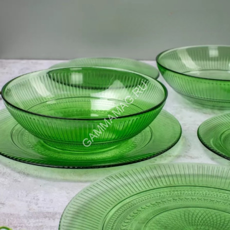 Тарелка стекло Luminarc "Louise Chartreuse" глуб. d20см Зеленый O0487 *12