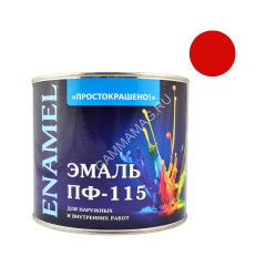 Эмаль ПФ-115 красная 2,7 кг Простокрашено *1/6/180