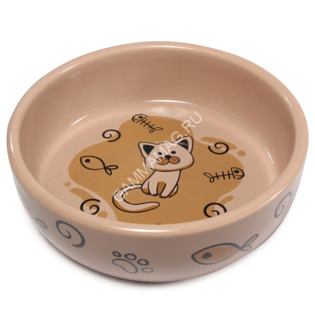 Миска (Triol) керамическая Кошечка, 0,35л