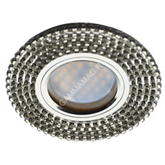 Светильник встраиваемый MR16 DL1662 GU5.3 Ecola Glass Стекло Круг стразы хром FW16RGECB *10/50