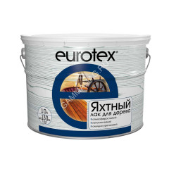 Лак алкидно-уретановый яхтный полуматовый 10 л Eurotex *1/55