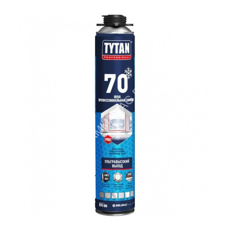 Пена монтажная профес. 1000мл/997гр зимняя "TYTAN 70 " 15614/63630 выход до 70 л *12/840
