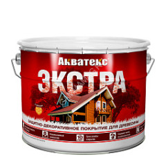 Защитно-декоративное покрытие для древесины алкидное калужница 9 л Акватекс-ЭКСТРА *1/55