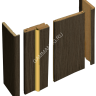 Брус доборный МДФ телескопический Лиственница ГРЕЙ 150*2070мм BROZEX-WOOD *5